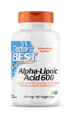 Альфа-липоевая кислота Alpha-Lipoic Acid Doctor's Best 600 мг 180 капсул