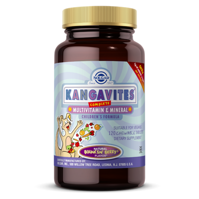 Фотография - Витамины для детей Kangavites Solgar ягоды 120 таблеток
