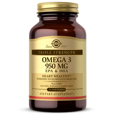 Фотография - Риб'ячий жир Омега - 3 Omega-3 EPA DHA Solgar потрійна сила 950 мг 50 капсул