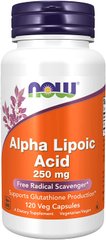 Альфа-ліпоєва кислота Alpha Lipoic Acid Now Foods 250 мг 120 капсул