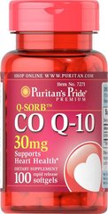 Фотография - Коензим Q-10 Q-SORB Co Q-10 Puritan's Pride 30 мг 100 капсул