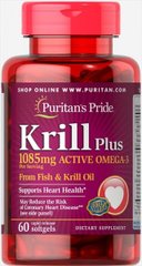 Фотография - Масло криля Krill Plus Puritan's Pride 1085 мг 60 капсул