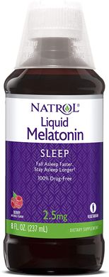 Фотография - Мелатонин Liquid Melatonin Natrol ягоды 2.5 мг 237 мл