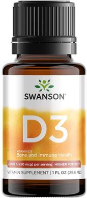 Фотография - Вітамін D3 Vitamin D3 Swanson 400 МО 50 мкг 29.6 мл