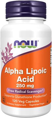 Альфа-липоевая кислота Alpha Lipoic Acid Now Foods 250 мг 120 капсул