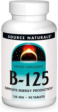 Комплекс вітамінів групи B Vitamin B-125 Source Naturals 125 мг 60 таблеток