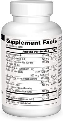 Комплекс витаминов группы B Vitamin B-125 Source Naturals 125 мг 60 таблеток