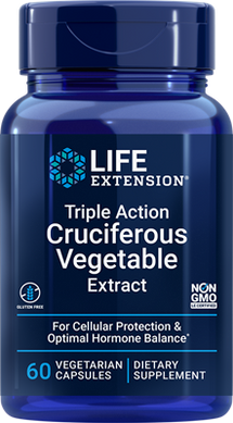 Растительный экстракт с ресвератролом Triple Action Cruciferous Vegetable Extract Life Extension 60 капсул