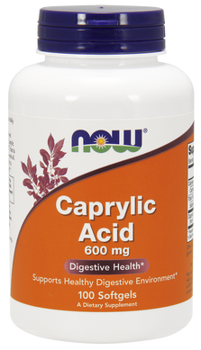 Фотография - Каприловая кислота Caprylic Acid Now Foods 600 мг 100 капсул
