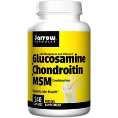 Фотография - Глюкозамін хондроїтин МСМ Glucosamine + Chondroitin + MSM Jarrow Formulas 240 капсул