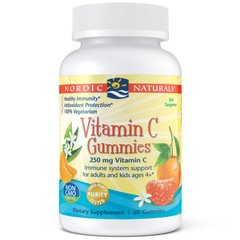 Фотография - Вітамін C Vitamin C Gummies Nordic Naturals мандарин 250 мг 60 жувальних цукерок