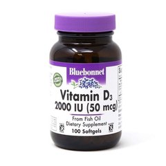 Фотография - Вітамін D3 Vitamin D3 Bluebonnet Nutrition 2000 МО 250 капсул