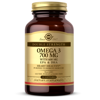 Фотография - Рыбий жир Омега 3 Omega-3 Solgar двойная сила 700 мг 60 капcул