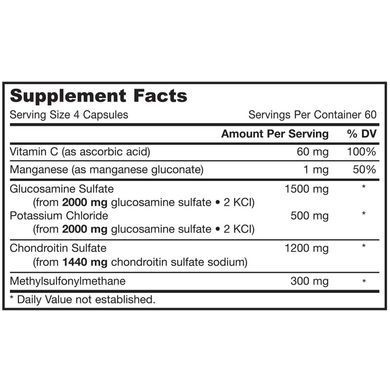 Фотография - Глюкозамін хондроїтин МСМ Glucosamine + Chondroitin + MSM Jarrow Formulas 240 капсул