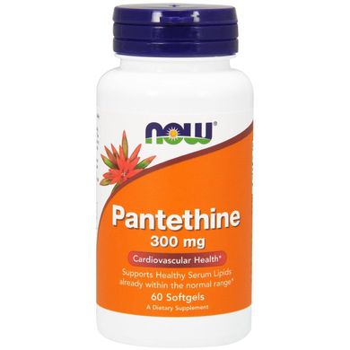 Витамин В5 Пантетин Pantethine Now Foods 300 мг 60 капсул