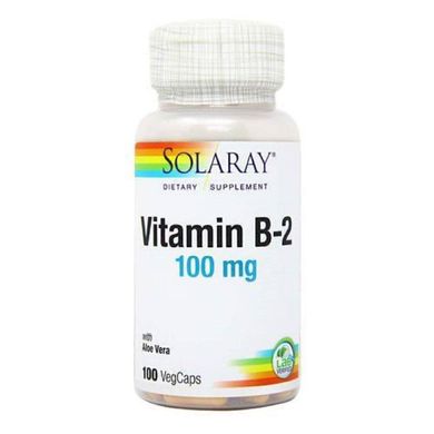Витамин B2 Vitamin B2 Solaray 100 мг 100 капсул