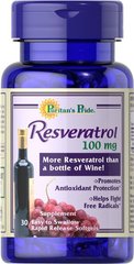 Ресвератрол Resveratrol Puritan's Pride 100 мг 30 капсул