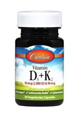 Фотография - Витамин D3 и К2 Vitamin D3 + K2 Carlson Labs 60 капсул