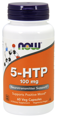 5-НТР 5-гідрокси L-триптофан Now Foods 100 мг 60 капсул