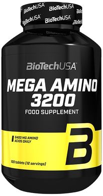 Аминокислотный комплекс MEGA AMINO 3200 BioTech USA 100 таблеток
