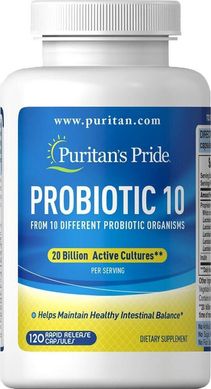 Пробиотик-10 смесь Probiotic-10 Puritan's Pride 120 капсул