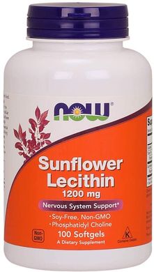 Фотография - Подсолнечный лецитин Sunflower Lecithin Now Foods 1200 мг 200 капсул