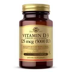 Фотография - Витамин D3 Vitamin D3 Solgar 125 мкг 5000 МЕ 60 капсул