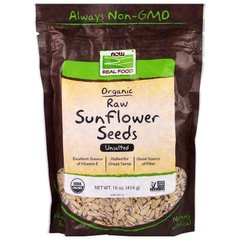 Фотография - Семена подсолнечника сырые Sunflower Seeds Now Foods Real Food 454 г