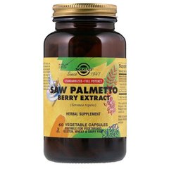 Со Пальметто Saw Palmetto Berry extract Solgar 60 капсул