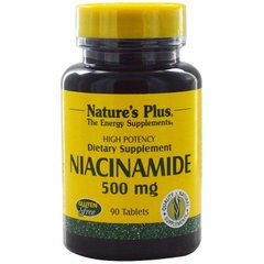 Вітамін В3 Ніацинамід Niacinamide Nature's Plus 500 мг 90 таблеток