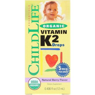Фотография - Органический витамин K2 Organic Vitamin K2 Drops ChildLife капли ягоды 12 мл