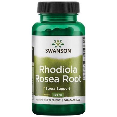 Родиола рожева Rhodiola Rosea Root Swanson 400 мг 100 капсул