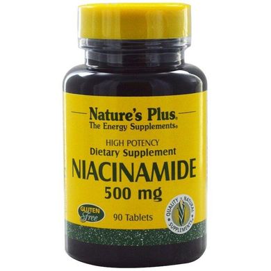 Витамин В3 Ниацинамид Niacinamide Nature's Plus 500 мг 90 таблеток