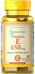Фотография - Вітамін Е Vitamin E Puritan's Pride 450 мг 50 капсулл