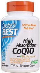Фотография - Коензим CoQ10 High Absorption CoQ10 with BioPerine Doctor's Best 200 мг 60 капсул
