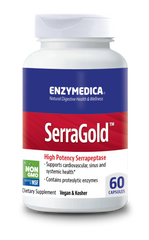 Фотография - Серрапептаза для серця SerraGold High Potency Serrapeptase Enzymedica протеолітичні ферменти 60 капсул