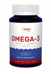 Фотография - Риб'ячий жир Omega-3 Sunny Caps 1000 мг 100 гелевих капсул