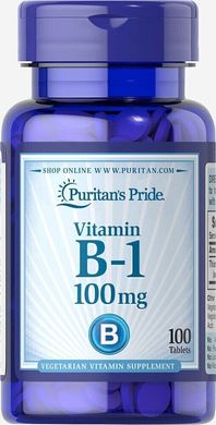 Витамин В1 Vitamin B-1 Puritan's Pride 100 мг 100 таблеток