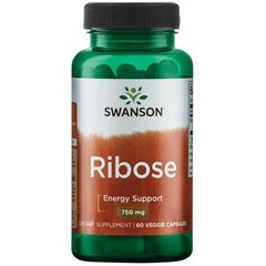 Фотография - D-Рибоза Ribose Swanson 750 мг 60 капсул