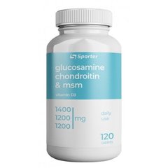 Фотография - Глюкозамін хондроітин МСМ Glucosamine Chondroitin MSM Sporter 120 таблеток