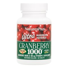 Журавлина Ultra Cranberry Nature's Plus 1000 мг 60 таблеток