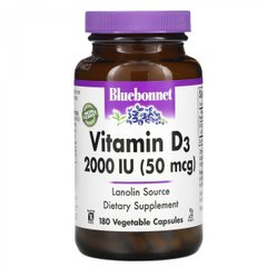 Фотография - Витамин D3 Vitamin D3 Bluebonnet Nutrition 2000 МЕ 180 капсул