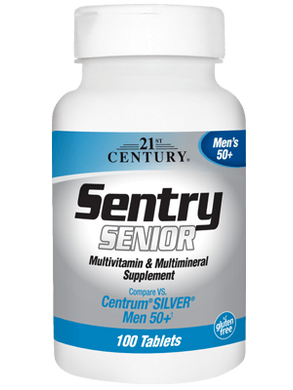 Фотография - Витамины для мужчин 50+ Sentry Senior Men's 50+ Multivitamin & Multimineral 21st Century 100 таблеток