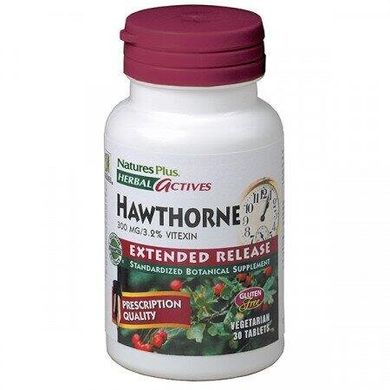Боярышник Herbal Actives Hawthorne Nature's Plus 300 мг 30 таблеток