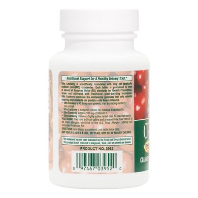 Клюква Ultra Cranberry Nature's Plus 1000 мг 60 таблеток