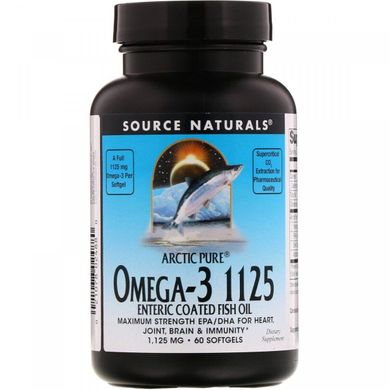 Фотография - Рыбий жир Arctic Pure Omega-3 Fish Oil Source Naturals 1125 мг 60 капсул