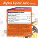 Альфа-липоевая кислота Alpha Lipoic Acid Now Foods 600 мг 120 капсул