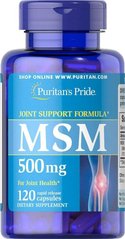 Фотография - МСМ Метилсульфонілметан MSM Puritan's Pride 500 мг 120 капсул