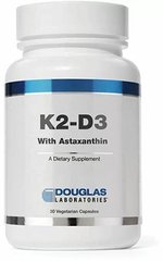 Фотография - Вітаміни К2 Д3 з астаксантіном K2-D3 With Astaxanthin Douglas Laboratories 30 капсул