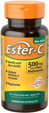 Фотография - Вітамін C з біфлавоноідамі Ester-C American Health 500 мг 90 таблеток